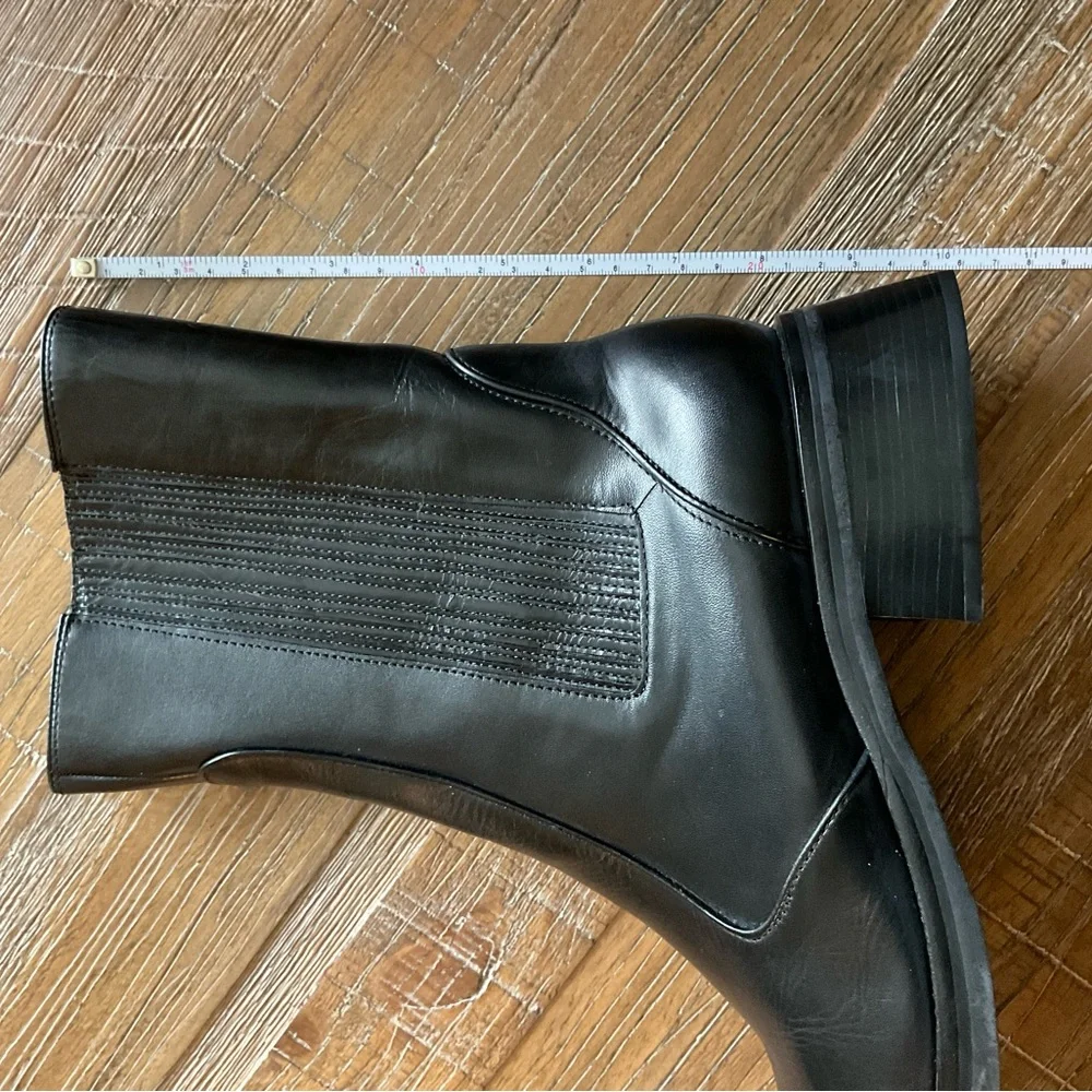 Cole Haan ankle boots size 10.5 black leather combat boot - Picture 10 of 12